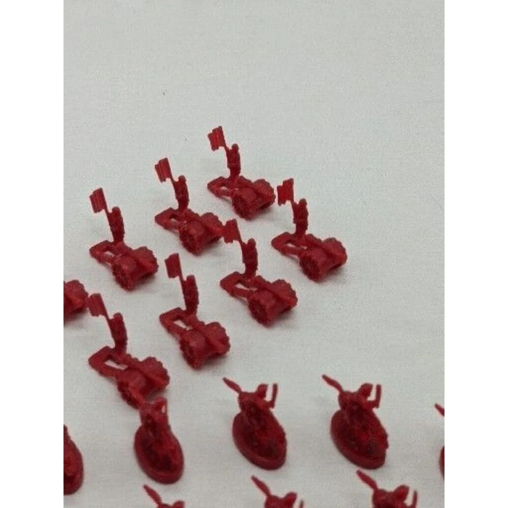Lot Of (58) Red Replacement Risk Player Pieces